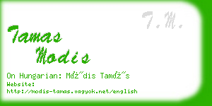 tamas modis business card